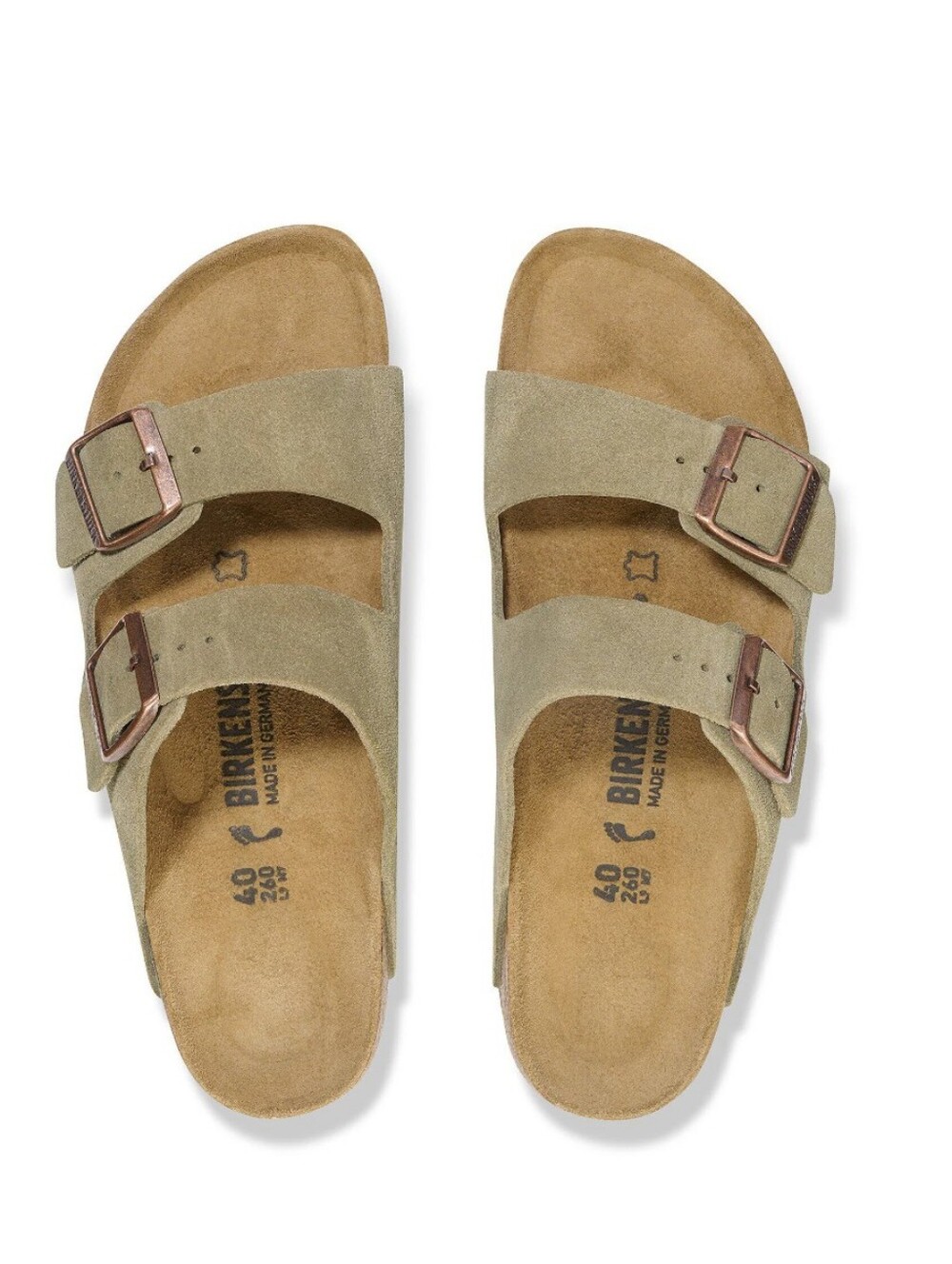 Very Good Condition Arizona Birkenstick In Light Brown Nubuck Leather